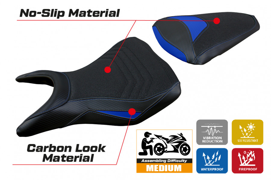 Sitzbezug kompatibel Yamaha R25 (14-20) Eraclea ultragrip modell