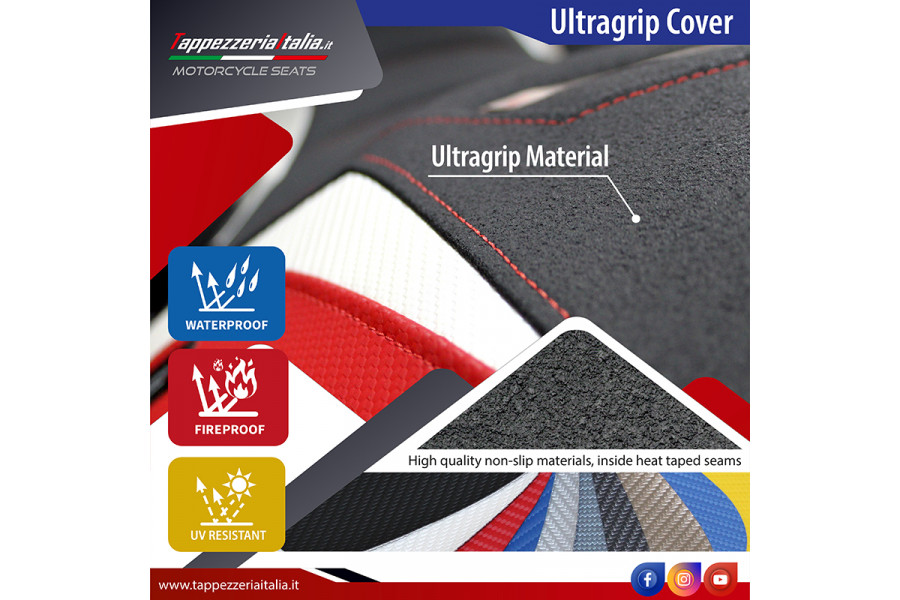 Housse de selle compatible Yamaha R25 (14-20) modèle Eraclea ultragrip