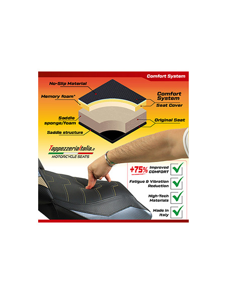 Seat cover compatible Voge Valico 650 DS (21-23) Rukla comfort system model