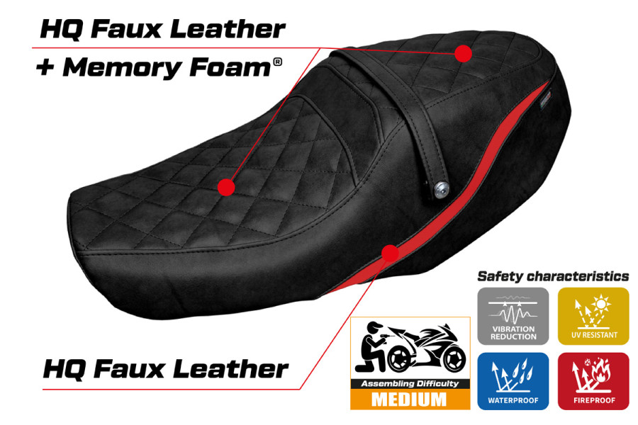 Seat cover compatible Yamaha XSR 900 (22-23) Adeje special color comfort system model