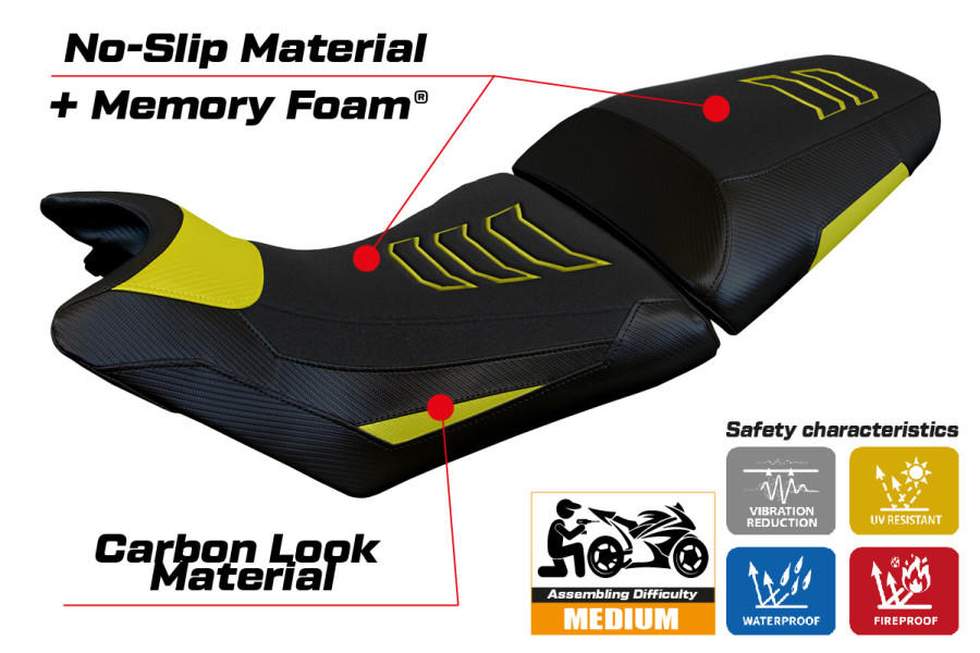 Housse de selle compatible Husqvarna Norden 901 (22-23) modèle Norvik Comfort System Ultragrip