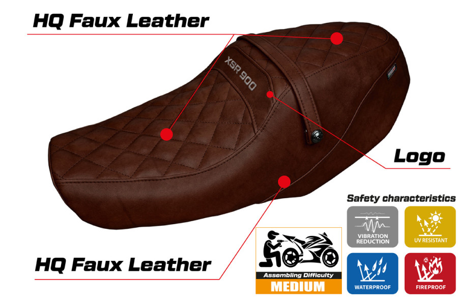 Seat cover compatible Yamaha XSR 900 (22-23) Adeje model