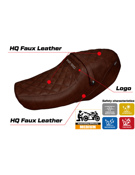 Housse de selle compatible Yamaha XSR 900 (22-23) modèle Adeje