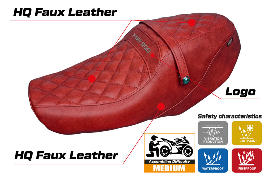 Seat cover compatible Yamaha XSR 900 (22-23) Adeje model