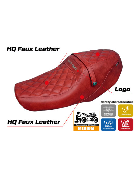 Housse de selle compatible Yamaha XSR 900 (22-23) modèle Adeje