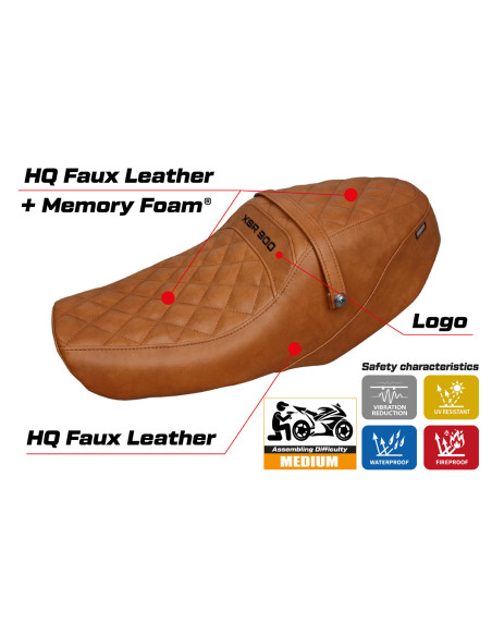 Sitzbezug kompatibel Yamaha XSR 900 (22-23) Modell Adeje comfort system