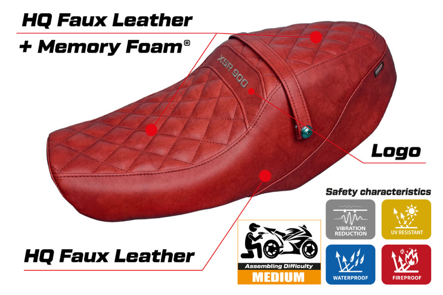Seat cover compatible Yamaha XSR 900 (22-23) Adeje comfort system model