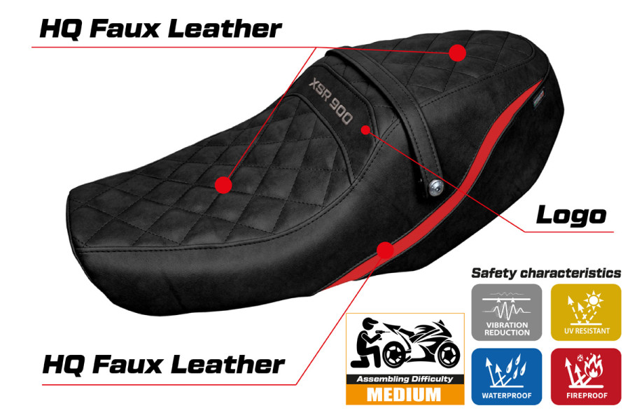 Funda de asiento compatible Yamaha XSR 900 (22-23) modelo Adeje special color