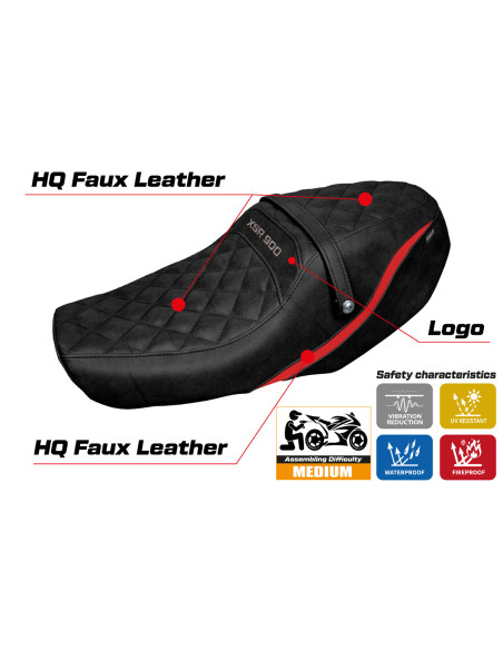 Housse de selle compatible Yamaha XSR 900 (22-23) modèle Adeje special color