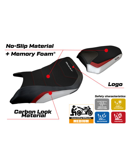 Funda de asiento compatible Honda CB 750 Hornet (2023) modelo Toyama Special Color Comfort System