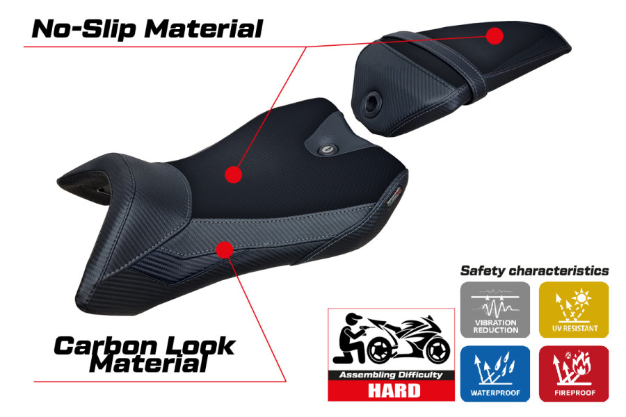 Sitzbezug kompatibel Yamaha R125 (16-18) Nashik modell