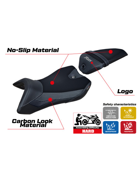 Rivestimento sella compatibile Yamaha R125 (16-18) modello Nashik