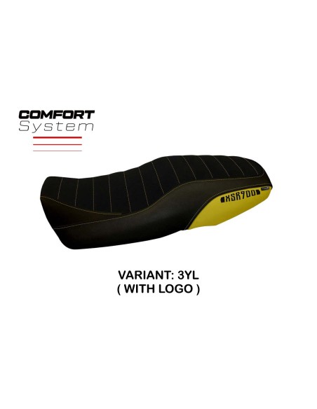 Housse de selle compatible Yamaha XSR 900 (16-21) modèle Portorico 5 comfort system