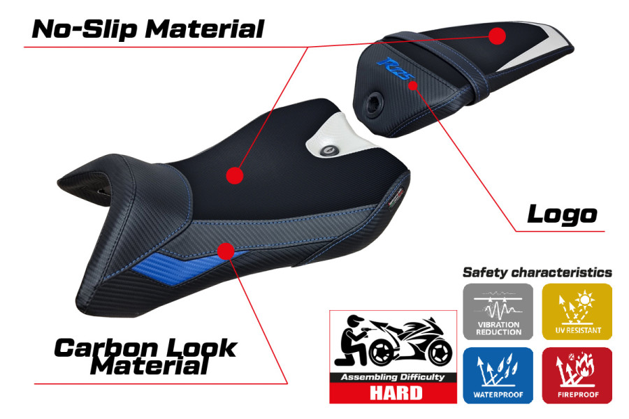 Sitzbezug kompatibel Yamaha R125 (16-18) Nashik modell