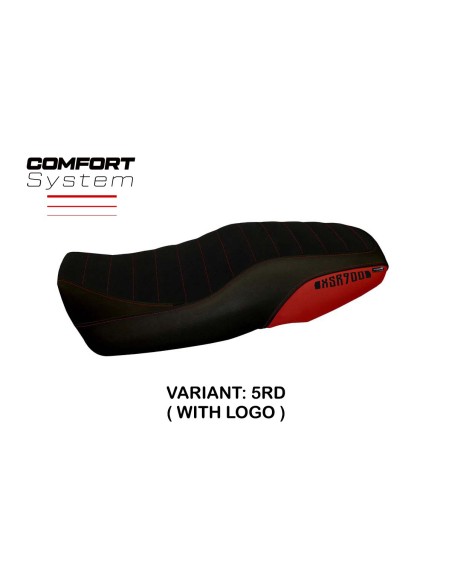 Housse de selle compatible Yamaha XSR 900 (16-21) modèle Portorico 5 comfort system