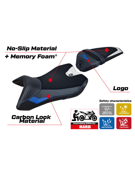 Sitzbezug kompatibel Yamaha R125 (16-18) Nashik Comfort System modell