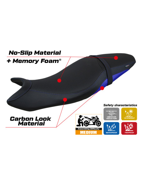 Funda de asiento compatible Suzuki SV 650 (16-23) modelo Shibuya Comfort System