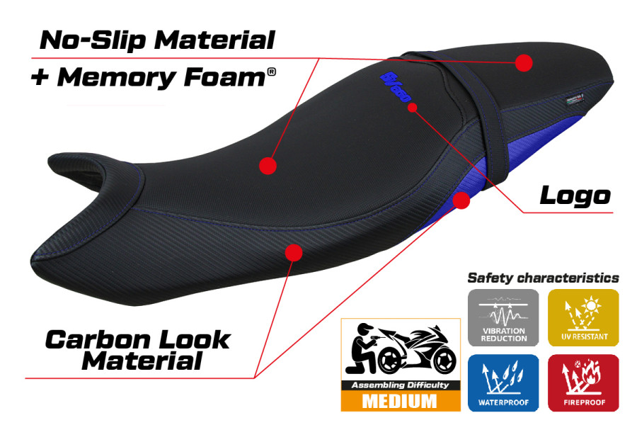 Sitzbezug kompatibel Suzuki SV 650 (16-23) Shibuya Comfort System modell