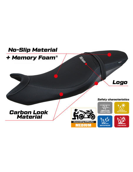 Sitzbezug kompatibel Suzuki SV 650 (16-23) Shibuya Comfort System modell