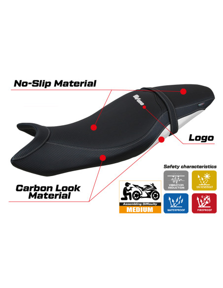 Rivestimento sella compatibile Suzuki SV 650 (16-23) modello Shibuya