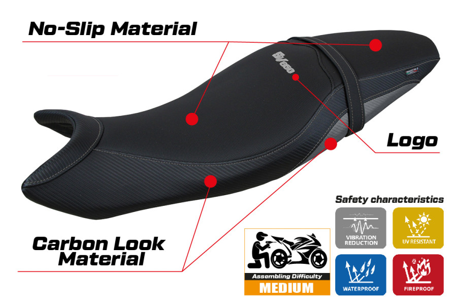 Rivestimento sella compatibile Suzuki SV 650 (16-23) modello Shibuya