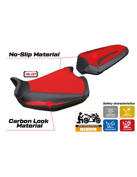 Seat cover compatible Ducati Monster 937 (21-23) Linosa Velvet model