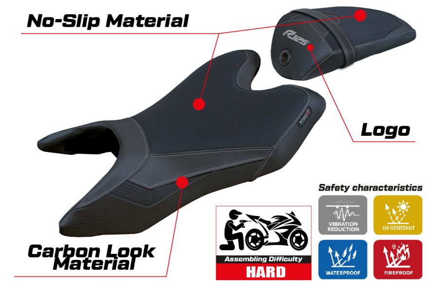Seat cover compatible Yamaha R125 (19-23) Aswhy model