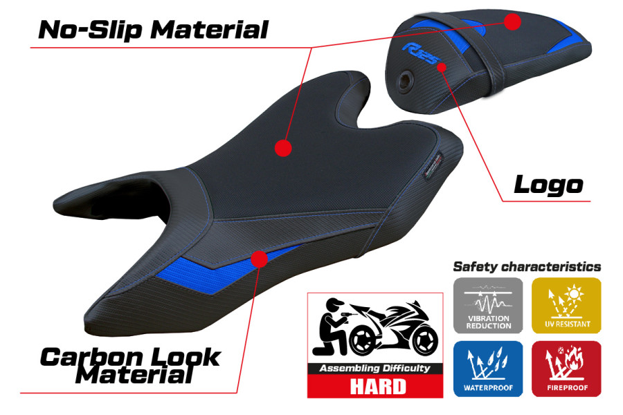 Sitzbezug kompatibel Yamaha R125 (19-23) Aswhy modell