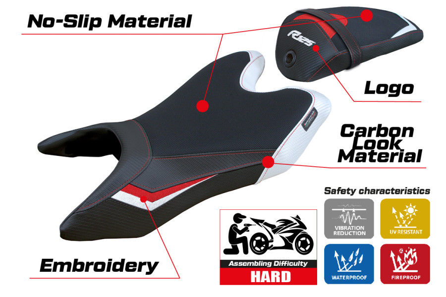 Sitzbezug kompatibel Yamaha R125 (19-23) Aswhy modell