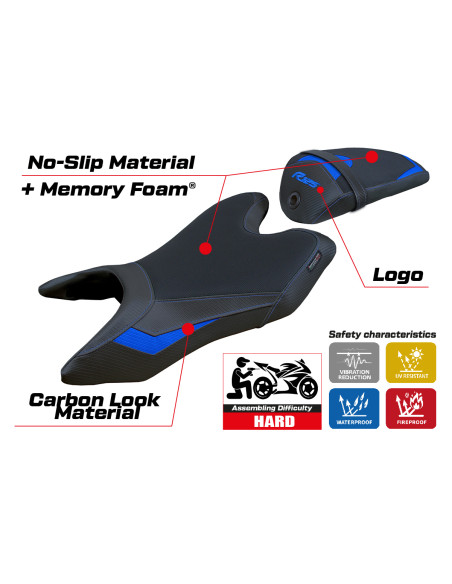 Sitzbezug kompatibel Yamaha R125 (19-23) Aswhy Comfort System modell