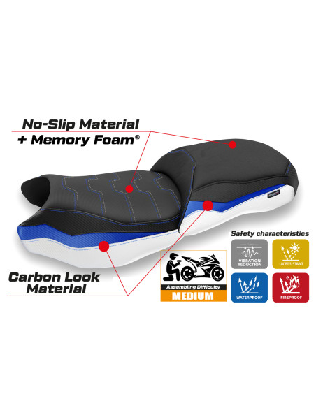 Seat cover compatible BMW R 1250 GS (19-22) Adalia comfort system model