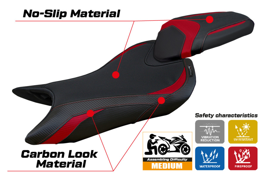Funda de asiento compatible - Triumph Street Triple 765 2023-2026 - mod Norwich
