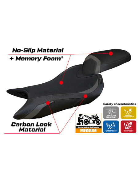 Housse de selle compatible - Triumph Street Triple 765 2023-2025 - mod Norwich Comfort System