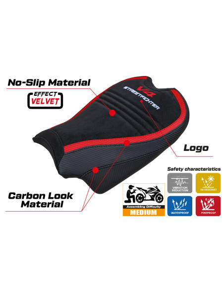 Rivestimento sella compatibile - Ducati Streetfighter V4 2020 - 2024 - mod Areion Velvet Special Edition