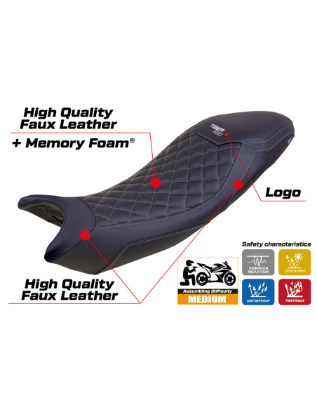 Funda de asiento compatible - Triumph Tiger 660 2021-2025 - mod Derry Comfort System Special Edition