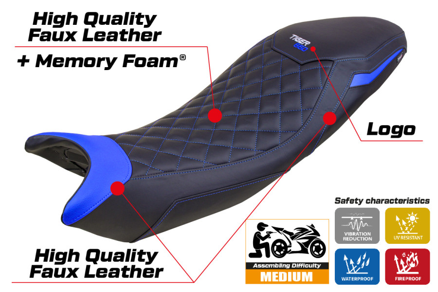 Sitzbezug kompatibel - Triumph Tiger 660 2021-2026 - mod Derry Comfort System Special Edition