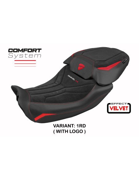 Seat cover compatible - Ducati Diavel V4 2023-2025 - mod Diablo Velvet Comfort System