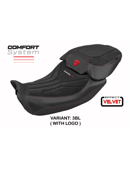 Funda de asiento compatible - Ducati Diavel V4 2023-2025 - mod Diablo Velvet Comfort System