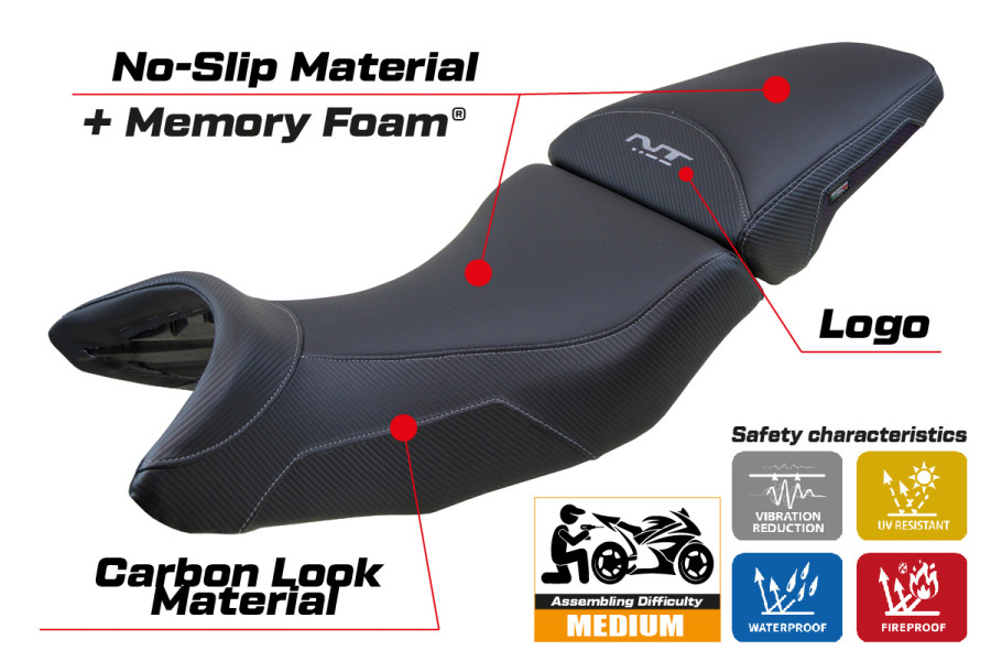 Funda de asiento compatible - Honda NT 1100 2021-2026 - mod Miyagi Comfort System