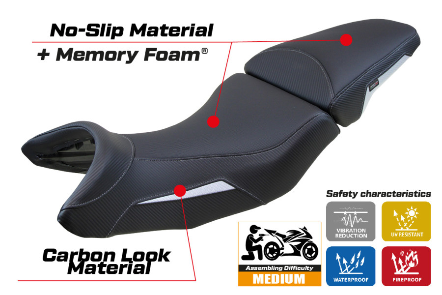 Housse de selle compatible - Honda NT 1100 2021-2026 - mod Miyagi Comfort System