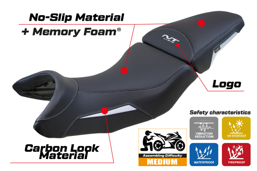 Sitzbezug kompatibel - Honda Africa NT 1100 2021-2026 - mod Miyagi Comfort System
