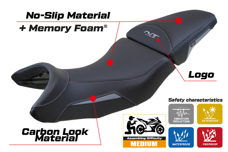 Funda de asiento compatible - Honda NT 1100 2021-2026 - mod Miyagi Comfort System