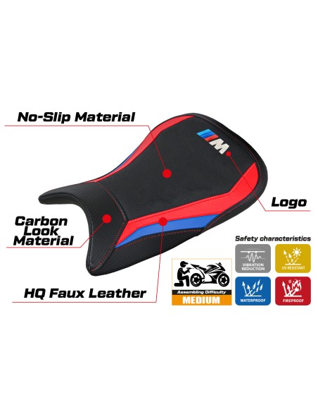Seat cover compatible - BMW M 1000 RR 2021 - 2022 - mod Jena Ultragrip
