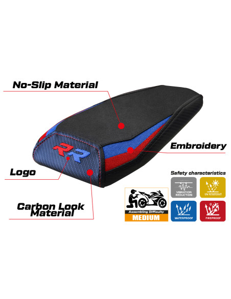 Seat cover compatible - BMW M 1000 RR 2021 - 2022 - mod Dresda Velvet