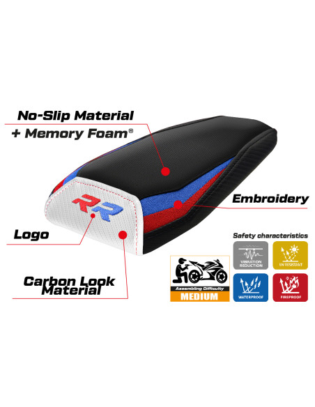 Housse de selle compatible - BMW M 1000 RR 2021 - 2022 - mod Dresda Comfort System