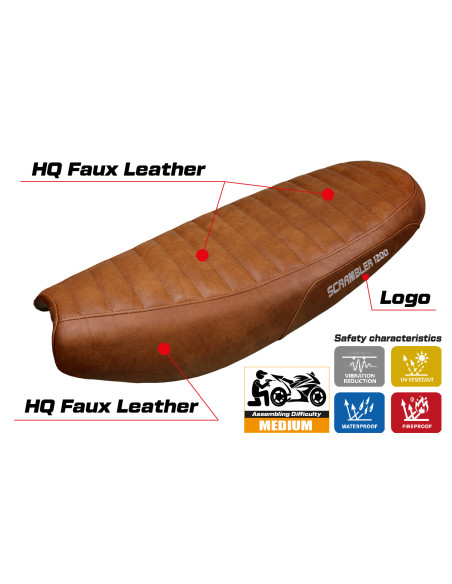 Funda de asiento compatible - Triumph Scrambler 1200 2019-2025 - mod Hull
