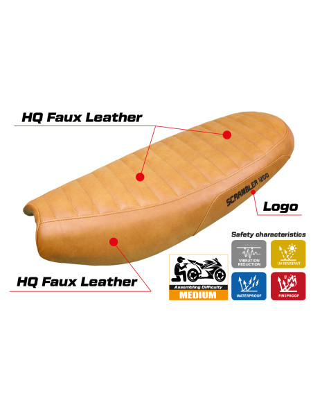 Housse de selle compatible - Triumph Scrambler 1200 2019-2025 - mod Hull