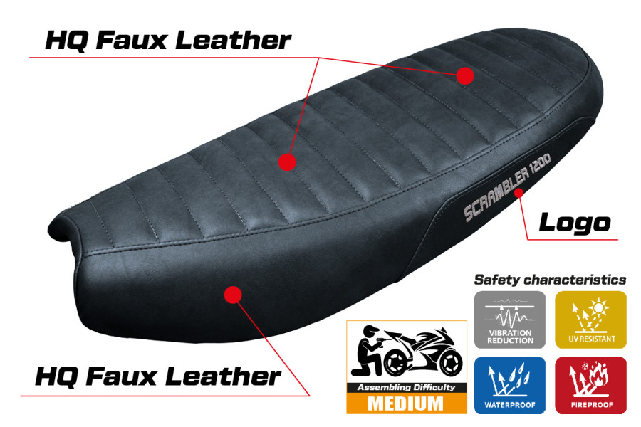 Housse de selle compatible - Triumph Scrambler 1200 2019-2026 - mod Hull