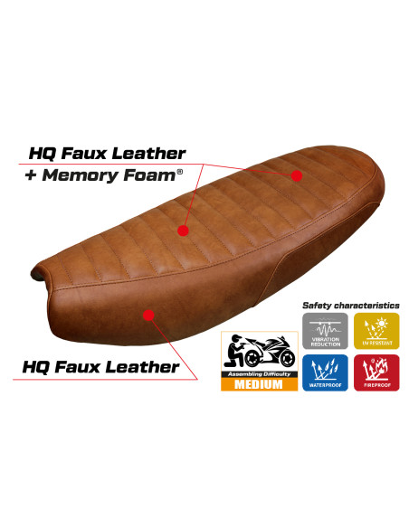 Funda de asiento compatible - Triumph Scrambler 1200 2019-2025 - mod Hull Comfort System