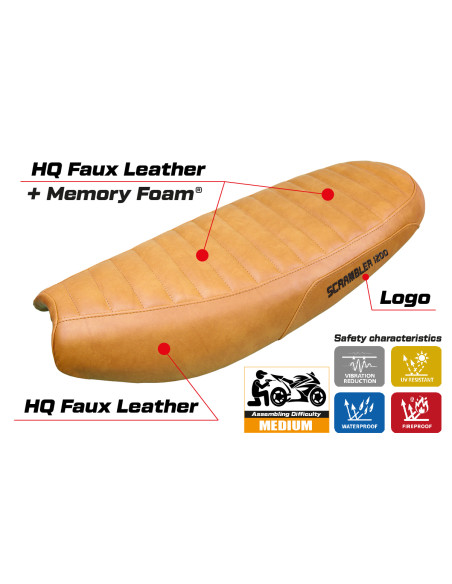 Rivestimento sella compatibile - Triumph Scrambler 1200 2019-2026 - mod Hull Comfort System
